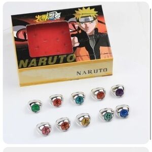 Akatsuki Member's Rings Set Naruto Anime Cosplay Collections New in box‌…